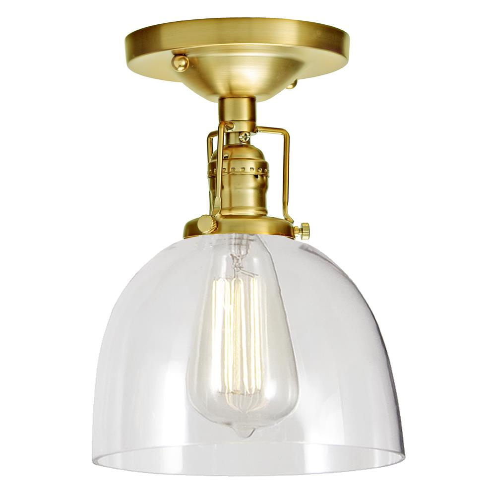 JVI Designs 1202-10 S5 Union Square One Light Madison Ceiling Mount  in Satin Brass